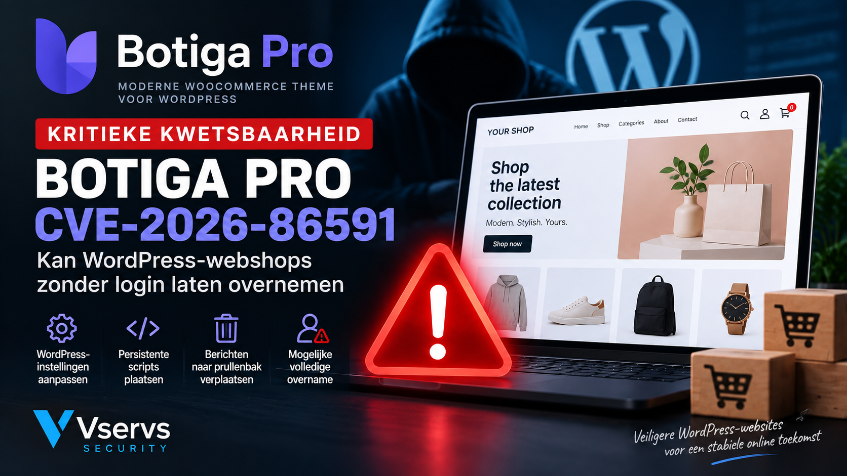 Kritieke Botiga Pro-kwetsbaarheid CVE-2026-86591 kan WordPress-webshops zonder login laten overnemen