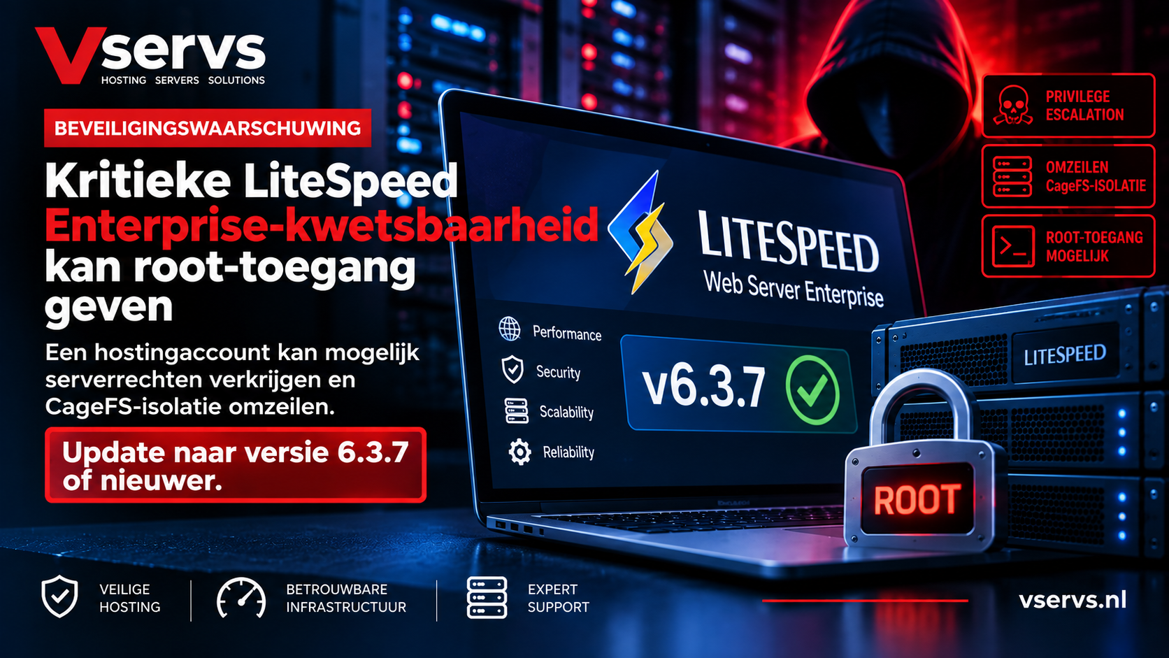 Kritieke LiteSpeed Enterprise-kwetsbaarheid kan een hostingaccount root-toegang geven en CageFS-isolatie omzeilen
