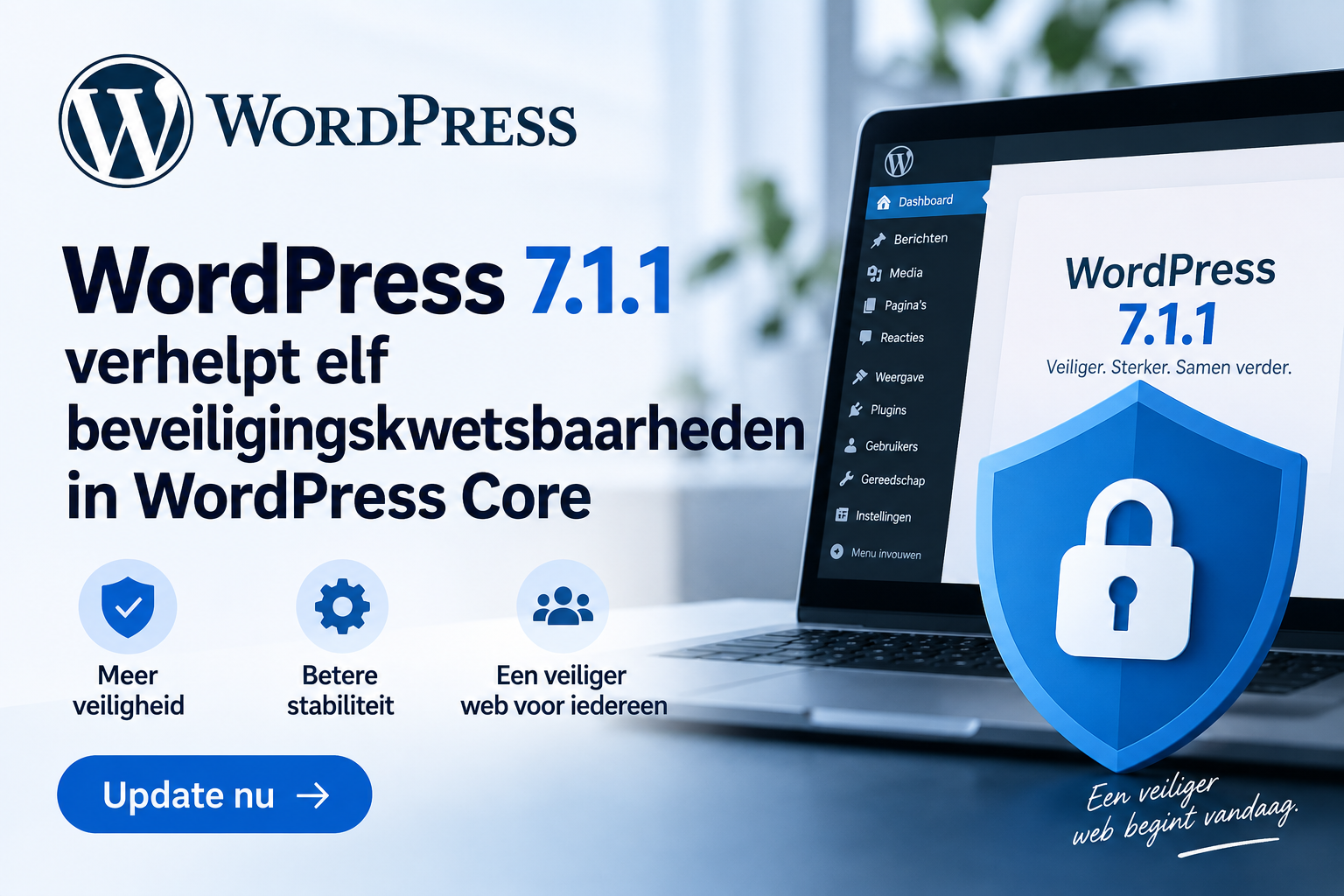 WordPress 7.1.1 verhelpt elf beveiligingskwetsbaarheden in WordPress Core