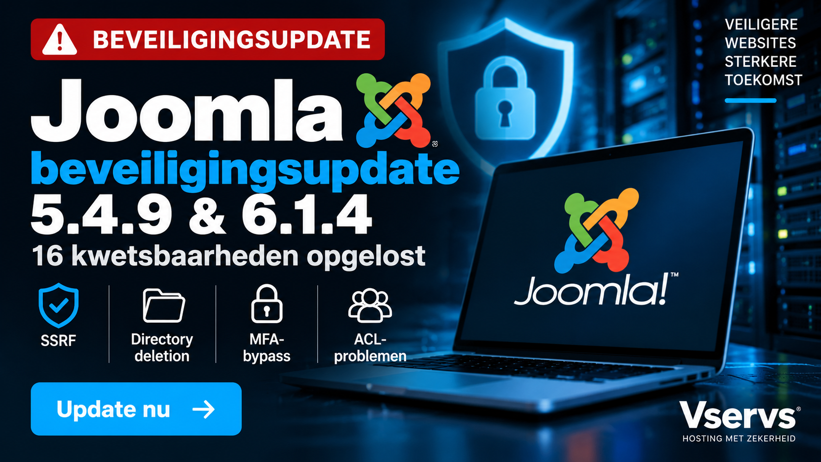 Joomla 5.4.9 en 6.1.4 beveiligingsupdate verhelpt 16 kwetsbaarheden waaronder SSRF en MFA-bypass
